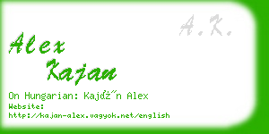 alex kajan business card